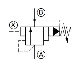 Symbol zaworu DWP-2-10