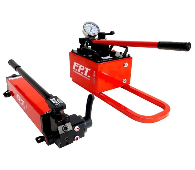 Hydrauliczne pompy ręczne dwubiegowe do siłowników dwustronnego działania serii PDSA DE