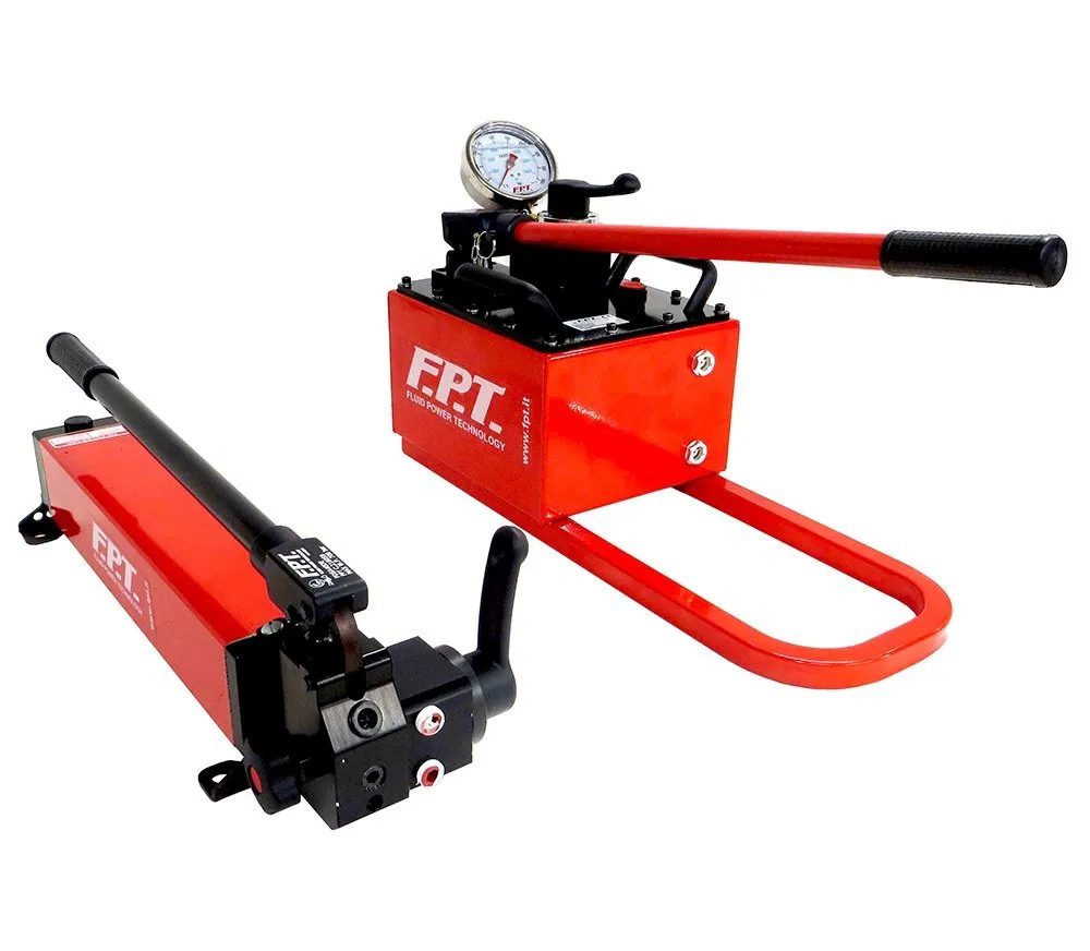 Hydrauliczne pompy ręczne dwubiegowe do siłowników dwustronnego działania serii PDSA DE